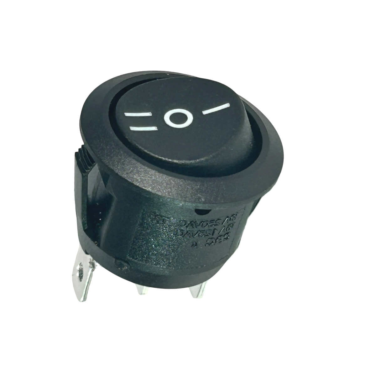 3-Pin Round Rocker Switch (ON/OFF/ON) - 20mm SPDT